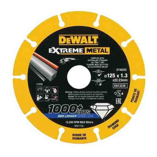 Алмазный диск DeWALT DT40252 125х22,2 мм