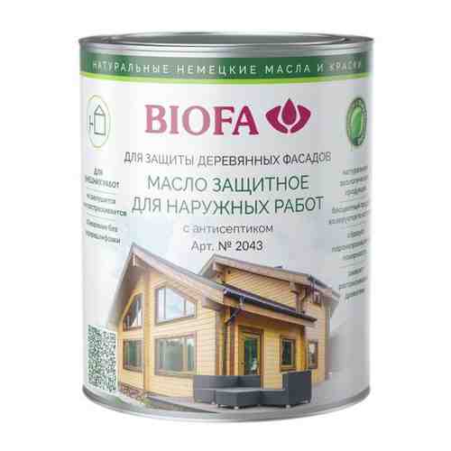 BIOFA 2043 Масло защитное для наружных работ с антисептиком (1 л 4342 Зеленый дуб )