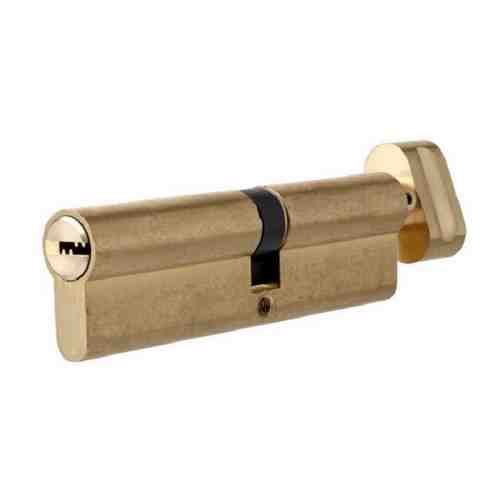Цилиндр, 40х50 мм, ключ/вертушка, цвет золотой