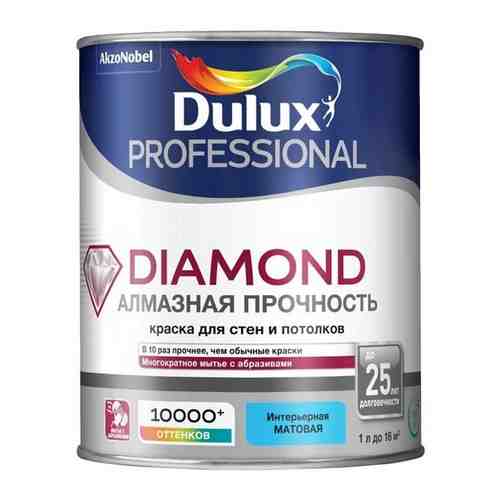 Dulux Trade Diamond Matt Водно-дисперсионная краска для стен и потолков (белая, матовая, база BW, 1 л)