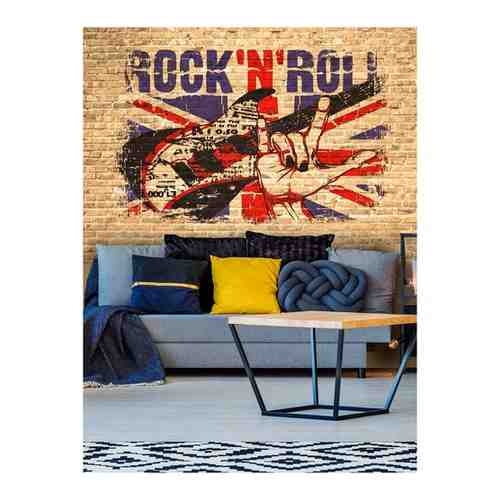 Фотообои Hit Wall 400х270 флизелиновые Рок гитара лофт стиль для дизайна зала спальни прихожей детской