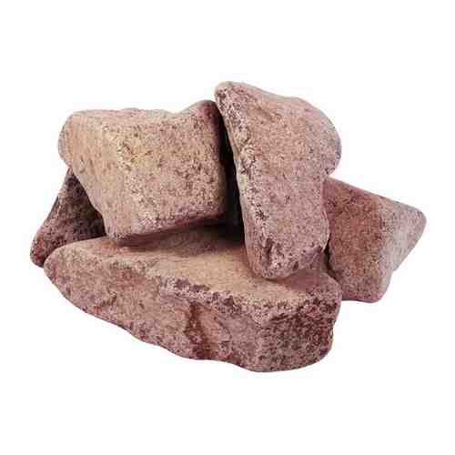 Камни для бани Банные штучки Кварцит малиновый, обвалованные, средняя фракция, 20 кг
