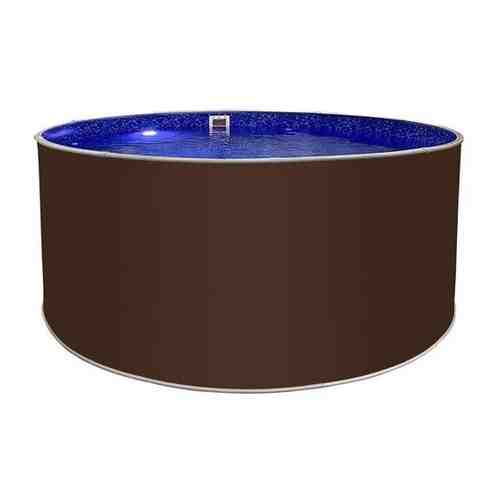 Каркасный бассейн морозоустойчивый круглый лагуна 2,44 х 1,25 м, Цвет каркаса - Темный шоколад