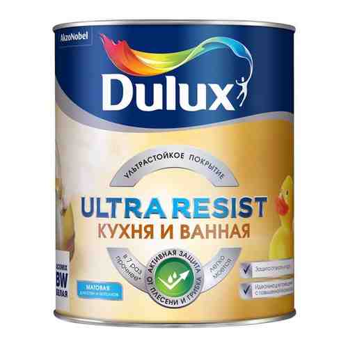 Краска для помещений с повышенной влажностью DULUX Ultra Resist Кухня и Ванная матовая база BW 1 л.