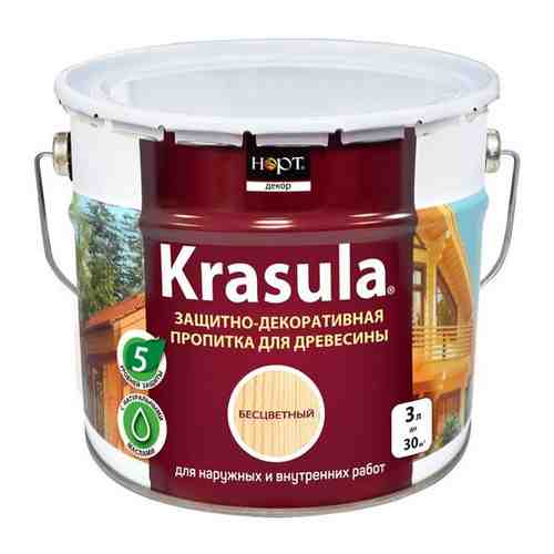 Krasula 3л бесцветный, защитно-декоративный состав для дерева и древесины Красула, пропитка, лазурь