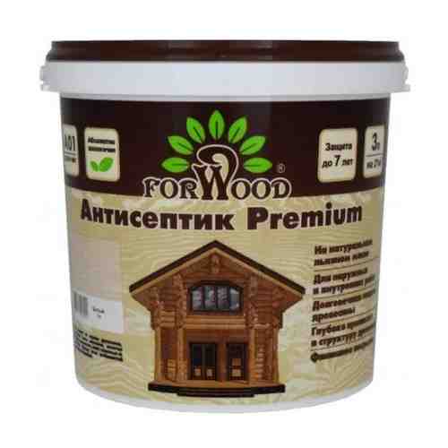 Масляный антисептик Forwood премиум 3л для защиты дерева до 10лет цвет белый для наружных и внутренних работ без запаха