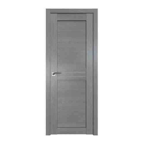 Межкомнатная дверь 2.56XN Грувд серый стекло Матовое, Profil Doors, Экошпон, со стеклом , 700x2000