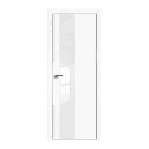 Межкомнатная дверь 5E Аляска стекло Белый лак кромка Матовая с 4-х сторон, Profil Doors, Экошпон, со стеклом , 700x2000