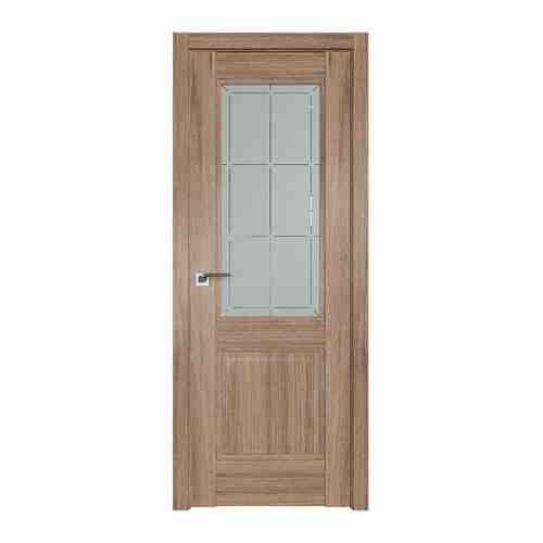 Межкомнатная дверь 90XN Салинас светлый стекло Гравировка 1, Profil Doors, Экошпон, со стеклом , 600x2000