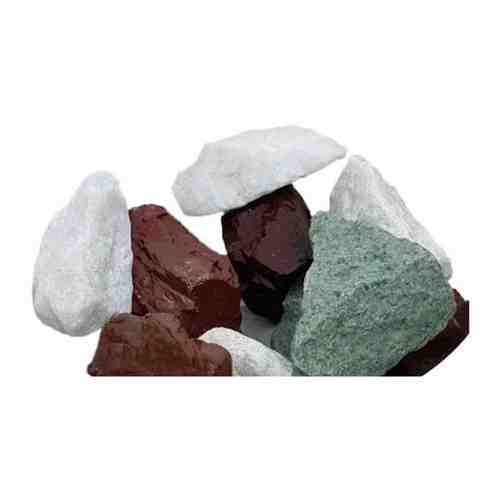 Микс камни для бани/www.bazalt.site/ Жадеит Яшма Кварц колотые 8-15 см упаковка 15 кг