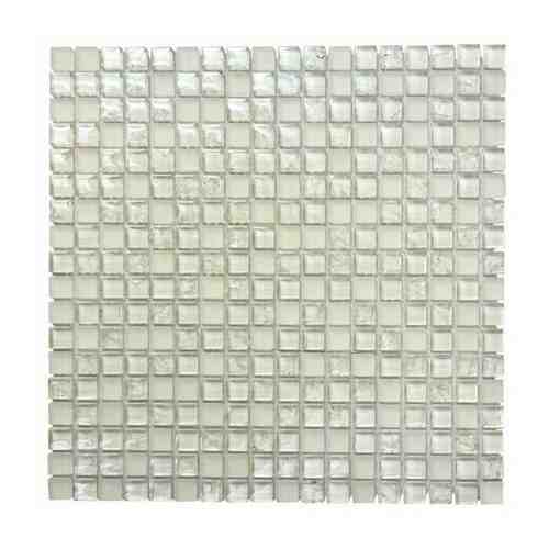Плитка мозаика стеклянная, 30х30х0,8 Apollo, белая