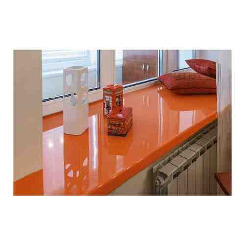 Подоконник Кристаллит дизайнерский Оранжевый глянцевый 1500 мм*500 мм