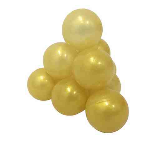 Шарики для сухого бассейна 100 шт, диаметр 7 см, цвет светло-золотой, sbh119-100