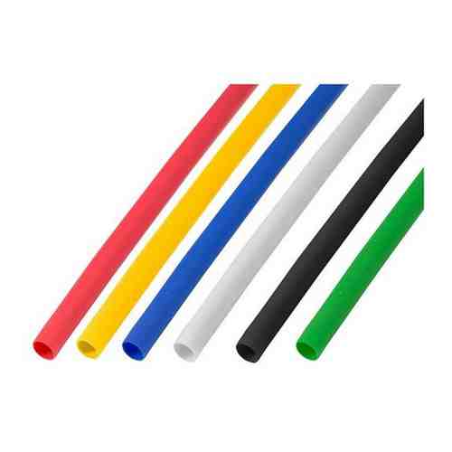 Термоусаживаемые трубки REXANT 5,0/2,5 мм, набор пять цветов, упаковка 50 шт. по 1 м
