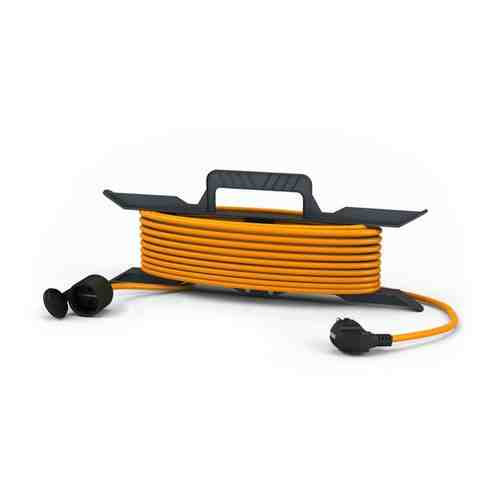 Удлинитель шнур Партнер-Электро GardenLine на рамке б/з ПВС 2х0,75 10A 10м IP 44 оранж.шн