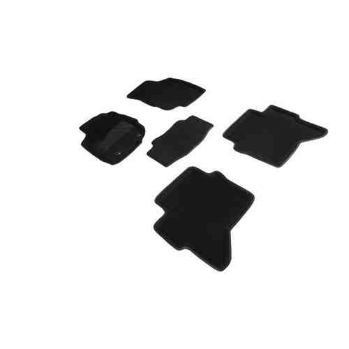 Ворсовые 3D коврики в салон Seintex для Toyota Hilux 2012-2015 (черные)