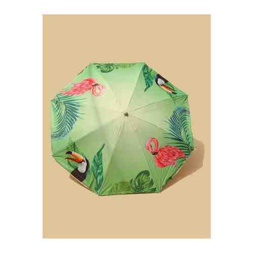 Зонт пляжный, с наклоном, d200cм, h200см, п/э190t, повышенная плотность, фотопечать, 8 спиц, чехол