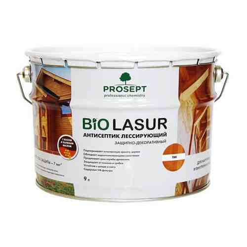 Антисептик для древесины лессирующий защитно-декоративный Prosept Bio Lasur (9л) дуб
