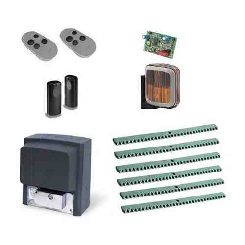 Автоматика для откатных ворот CAME BX704AGS FULL6-A1, комплект: привод, радиоприемник, 2 пульта, фотоэлементы, лампа, 6 реек