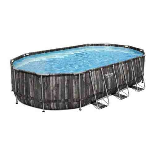 Бассейн каркасный Bestway, 610х366х122 см, Power Steel Oval Pool, 5611R, фильтр-насос, лестница, тент, 20241 л, поплавок-дозатор