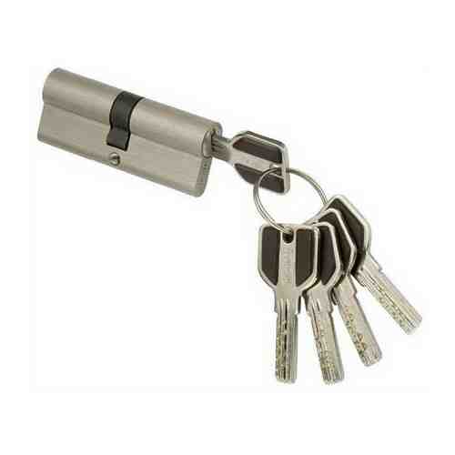 Цилиндровый механизм (личинка для замка)с перфорированным ключами. ключ-ключ C45/35 (80 mm) SN (Матовый никель) MSM