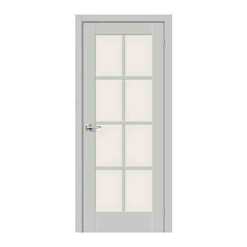 Дверь межкомнатная Прима-11.1 Grey Matt/Magic Fog, Bravo, ПВХ плёнка, со стеклом , 900x2000