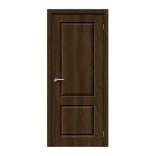 Дверь межкомнатная Скинни-12 Dark Barnwood, Bravo, ПВХ плёнка, глухая , 600x2000