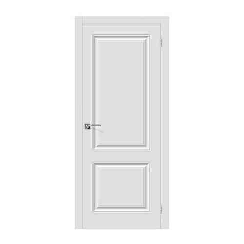 Дверь межкомнатная Скинни-12 П-23 Белый, Bravo, ПВХ плёнка, глухая, белая, 700x2000