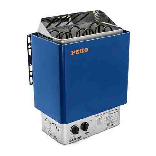 Электрическая печь для бани и сауны Peko Nova Blue 4.5 квт, со встроенным пультом