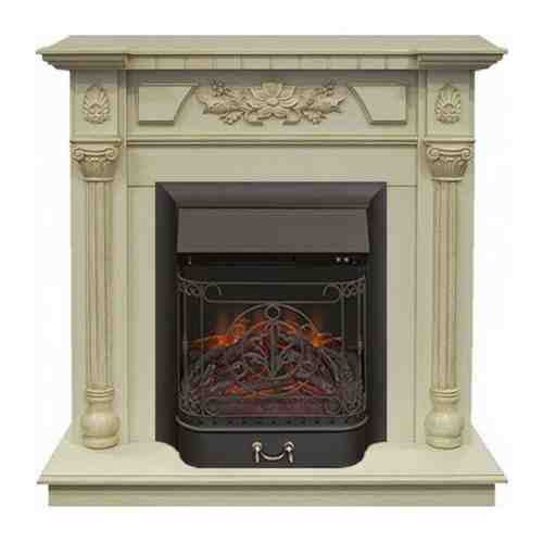 Электрокамин RealFlame Dacota с очагом Majestic Lux Black Белый дуб