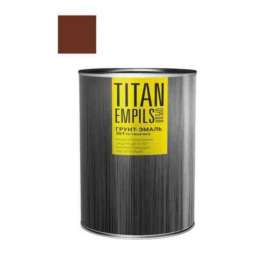 Грунт-эмаль по ржавчине Ореол Titan 0,9л, красно-коричневый
