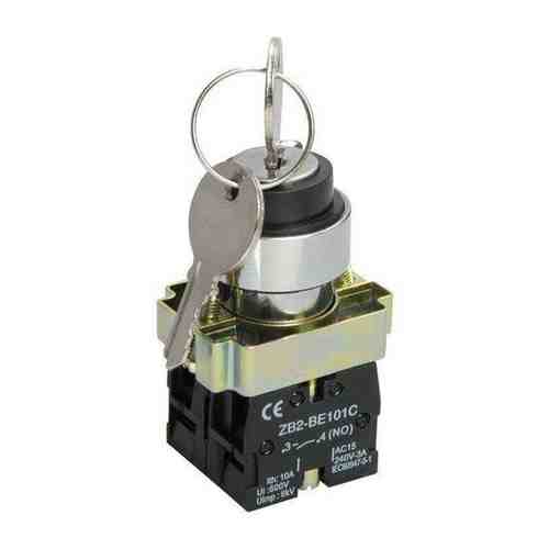 IEK Переключатель LAY5-BG45 на 2 полож. с ключ. без фиксации ИЭК BSW80-BG-2-K02