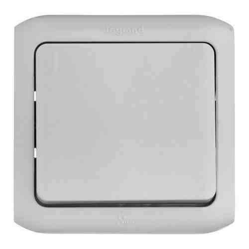 Legrand (Легранд) Выключатель (кнопочный) влагозащищенный IP 44 серый, Quteo 782335