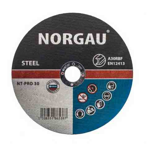 Отрезной прямой диск по стали NORGAU Industrial для болгарки/УШМ, диаметр 180 мм, толщина 2 мм