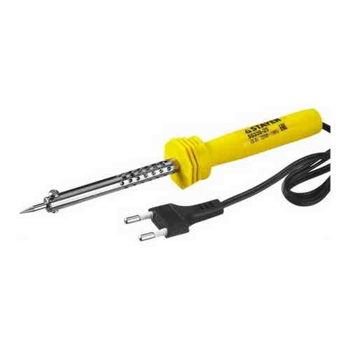 Паяльник STAYER ″STANDARD″ с пластмассовой рукояткой и долговечным жалом, 25 Вт, конус