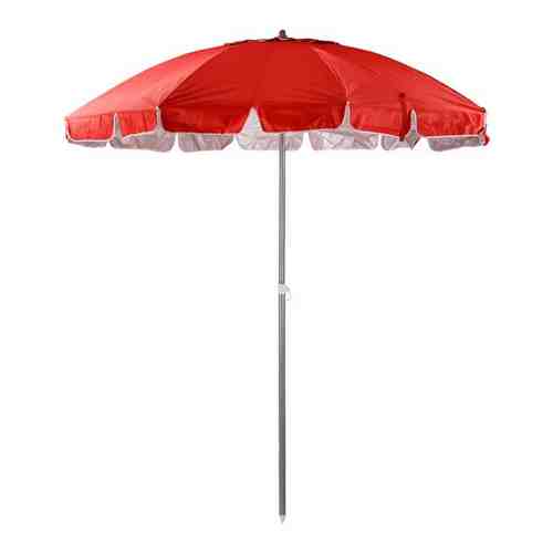 Пляжный зонт, 2,35 м, с клапаном, с наклоном (красный), в чехле