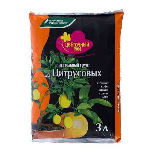 Почвогрунт Цветочный рай питательный для цитрусовых 3 л