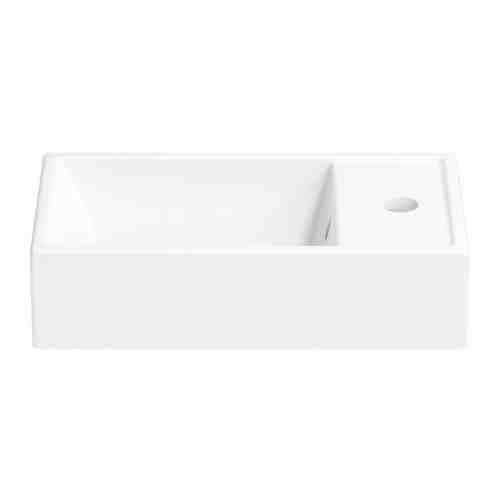 Подвесная/накладная раковина для ванной комнаты Wellsee WC Area 151801000, ширина умывальника 40 см, цвет глянцевый белый