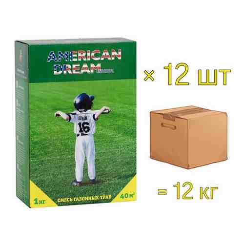 Семена газона Американ Дрим (American Dream) Универсал GREEN MEADOW, 1 кг х 12 шт (12 кг)