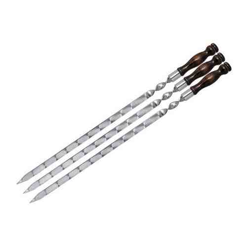 Шампуры широкие 3 шт., с деревянной ручкой, 400х16х3 мм