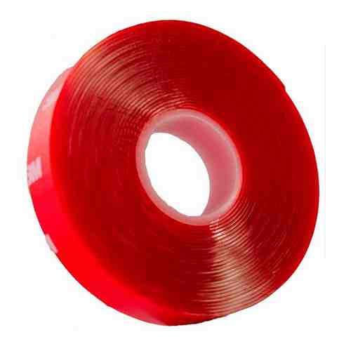 Скотч двухсторонний М3 6009F, размер 10мм х 5м, цвет красный