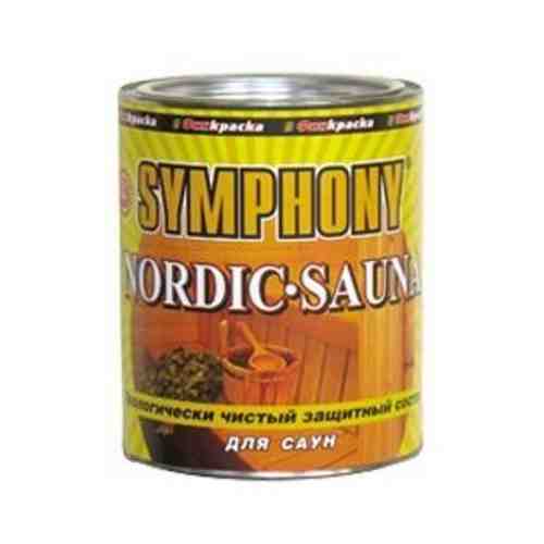 SYMPHONY Пропитка для дерева без запаха с антисептиком для бани и сауны Symphony Nordic Sauna 0,9 л , Зелёный