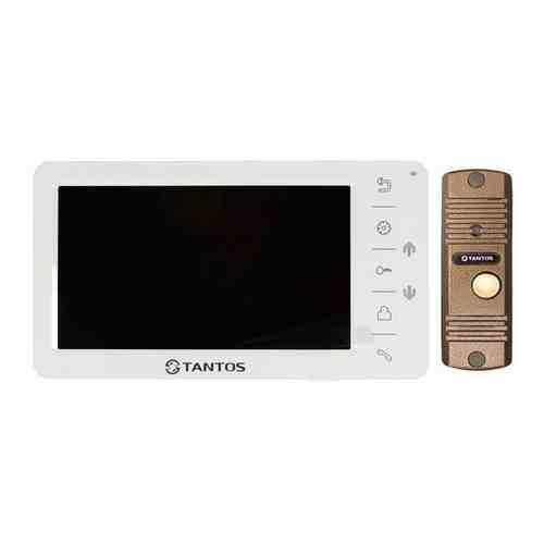 Tantos Amelie (белый) и Walle+ (медь) (комплект домофона с экраном 7