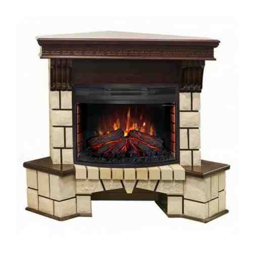 Угловой электрокамин RealFlame Stone с очагом Firefield 25 S IR Античный дуб