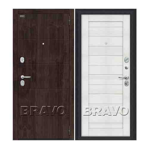 Входная дверь Браво Прайм П-28 (Темная Вишня)/Bianco Veralinga, Bravo металлическая