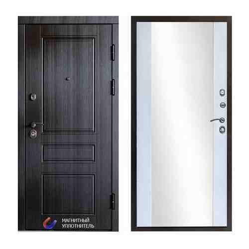 Входная дверь Орегон венге Зеркало белый софт 960х2050 мм.