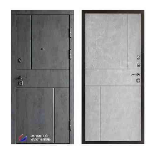 Входная дверь Вертикаль бетон Горизонт бетон светлый 960х2050 мм.