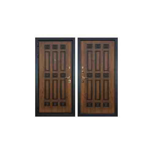 Входная металлическая дверь Лекс Гладиатор 3К Винорит Голден патина черная №33