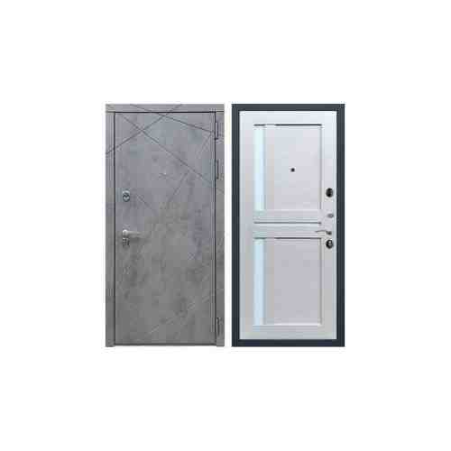 Входная металлическая дверь Рекс 13 СБ-18 (Бетон тёмный / Лиственница беж)