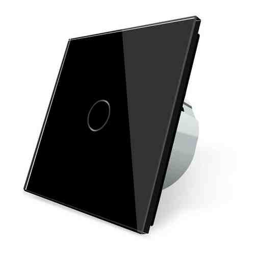 Wifi Одноклавишный сенсорный выключатель Bingoelec W1-101 черный, закаленное стекло, умный дом. Нужен нулевой провод.